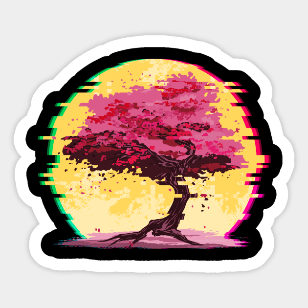 Japanese Sakura Cherry Blossom Vaporwave Aesthetic Sticker by Alex21